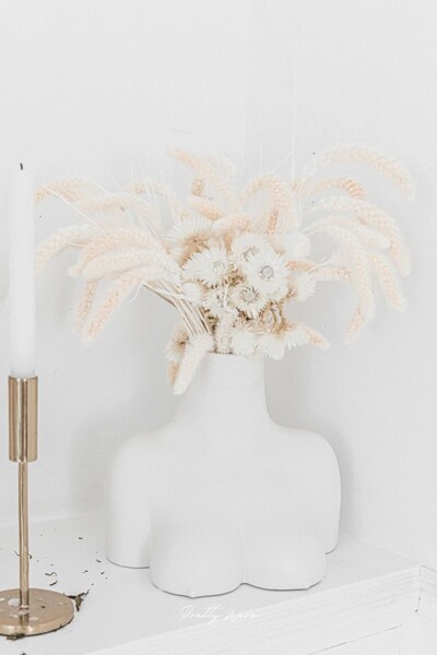 Scarlett blanc - vase buste céramique 23cm