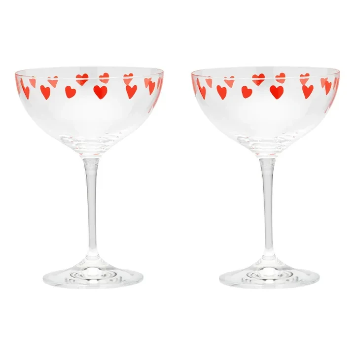 Coupes Classic Love - Set de 2 | Rouge