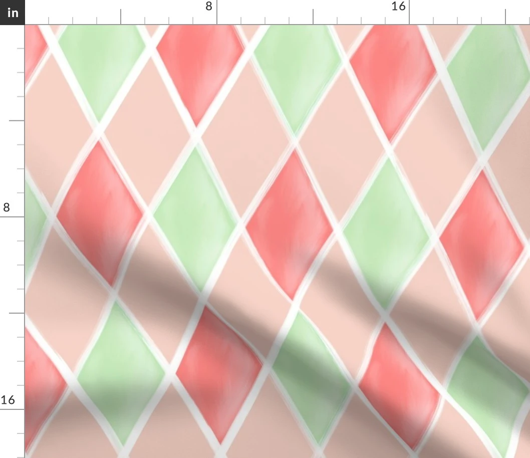 Diamond Pattern Playful Pastel Geometric Fabric | Spoonflower