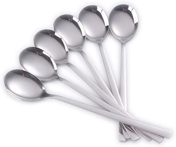 YTX Cuillères à soupe en acier inoxydable coréen blanc: Amazon.fr: Cuisine & Maison