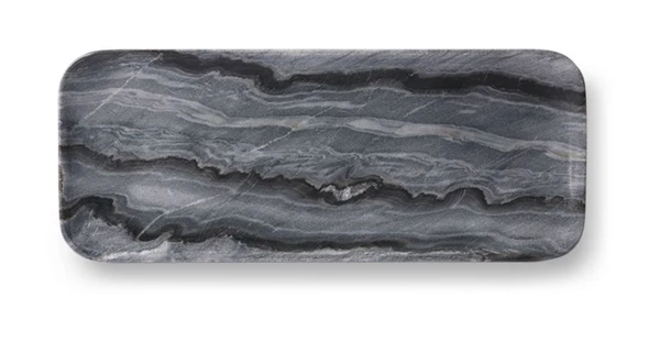 Plateau luxueux en marbre gris - HKliving