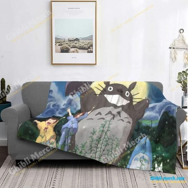 Totoro Sleep Throw Blanket For Sale - Ghibli Merch Store - Official Studio Ghibli Merchandise