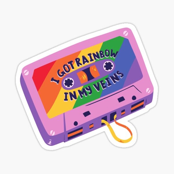 J'ai arc-en-ciel dans mes veines | Sticker