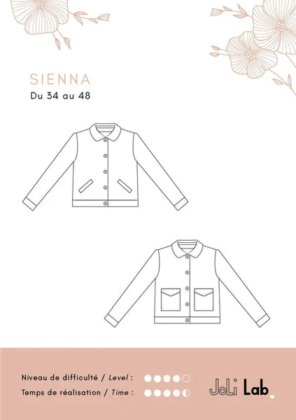 Veste Sienna - Patron Couture PDF ou Pochette