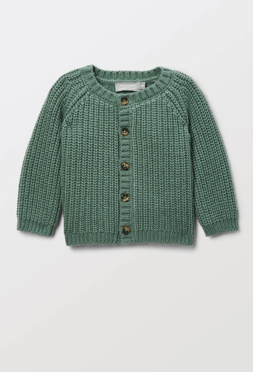 Cardigan à manches longues uni contenant de la laine 3 ou 6 mois 