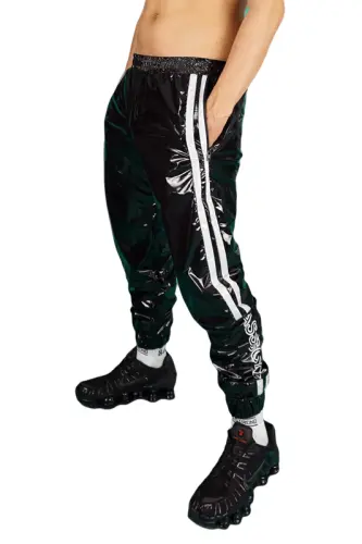 Nylon Pants Sniff Addicted Black