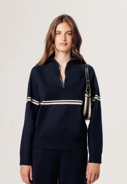 Pull Col Marin - Bleu Nuit - Femme