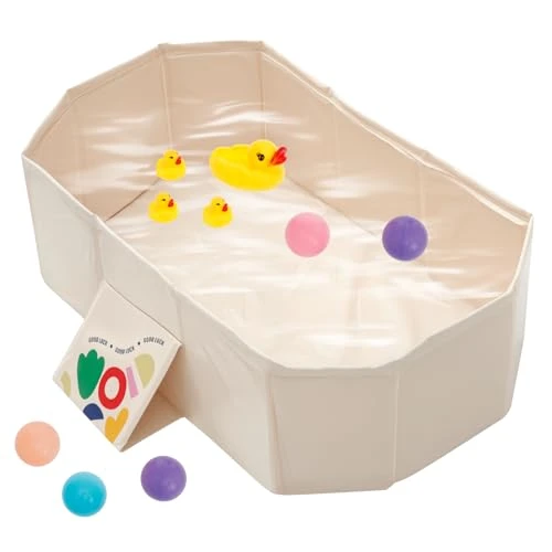 Baignoire pliable pour bébé de 0 à 6 ans - Baignoire intégrée avec vis de vidange - Blanc tufty