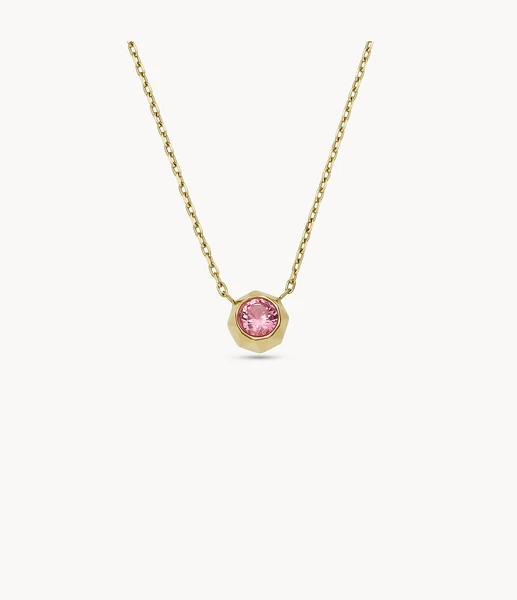 Collier chaîne Barbie™ x Fossil en acier inoxydable, doré, en édition limitée