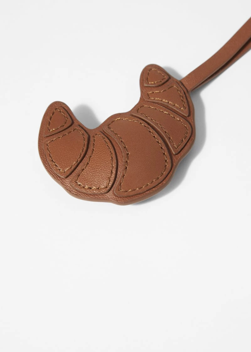Porte-clés croissant en cuir
