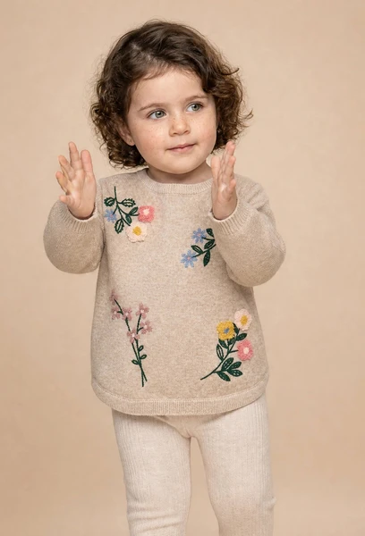 Pull fantaisie contenant de la laine