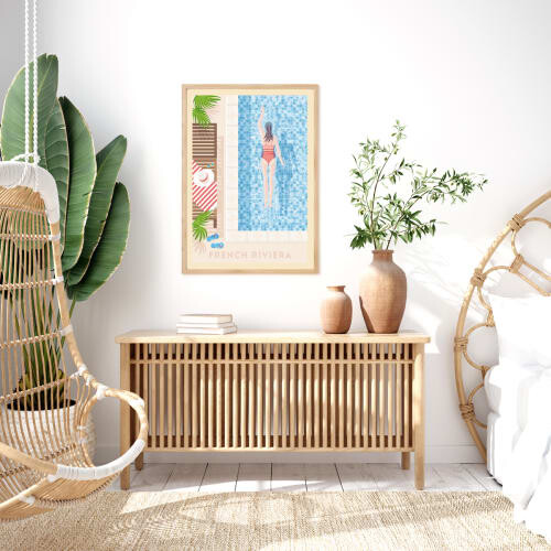 Affiche French Riviera  21x29,7 cm  | Maisons du Monde