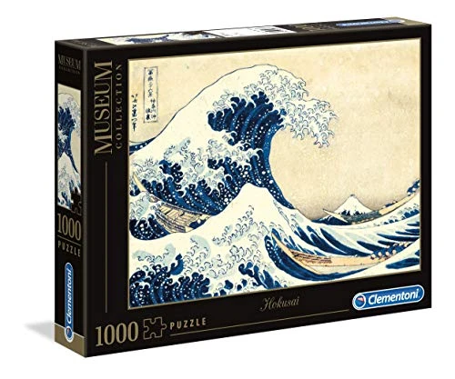 Clementoni - 39378 - Puzzle - 1000 Pièces - La Vague - Hokusai - Jeu de Création et Logique pour Enfants - à Partir de 14 Ans et Plus - Museum Collection de Haute Qualité