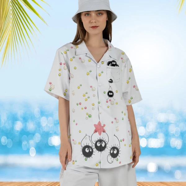 Anime Ghibli Soot Sprites Funny Hawaiian Shirt for Sale