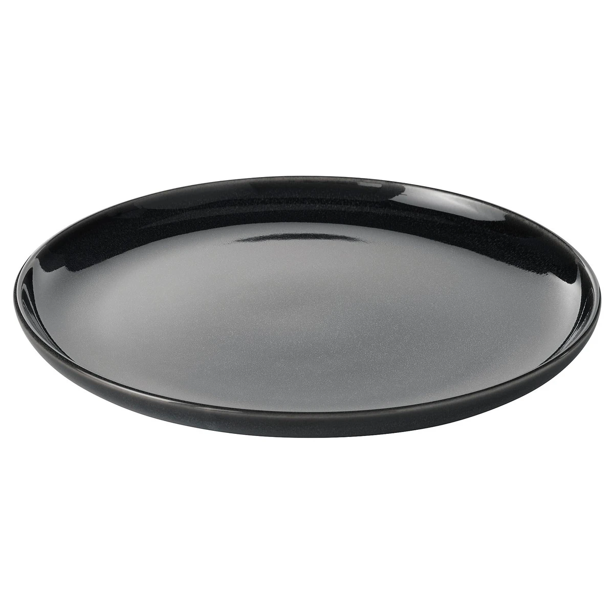 GLADELIG Assiette - gris foncé 25 cm