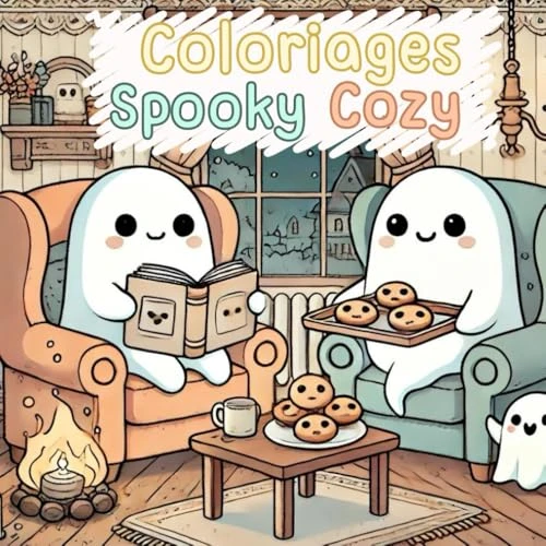 Coloriage Spooky Cozy: + 30 illustrations Kawaii et effrayantes pour petits et grands