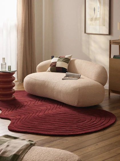 Tapis en laine tufté main Aliza