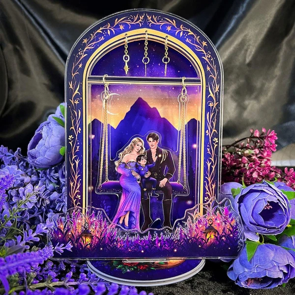 Figurine acrylique « Feyre, Rhysand et Nyx »