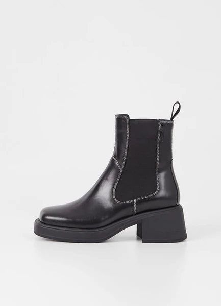 Bottines en cuir certifié | noir "dorah - black white" Vagabond