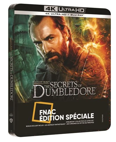 Les Animaux Fantastiques 3 : Les Secrets de Dumbledore Édition Collector Spéciale Fnac Steelbook Blu-ray 4K Ultra HD