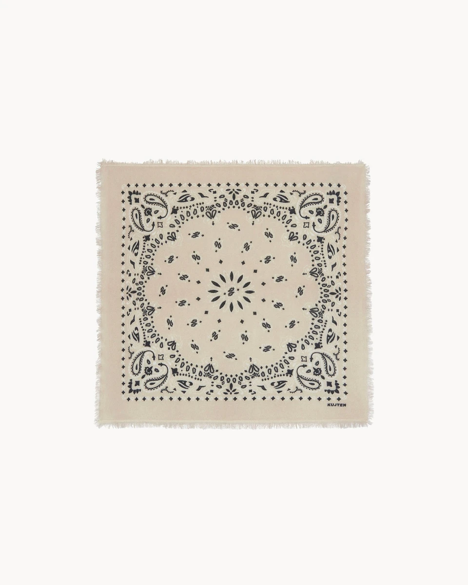 Petit Bandana Cachemire Blanc Organic | Kujten Cachemire