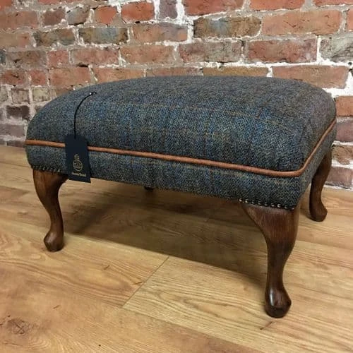 “York” Harris Tweed Footstool