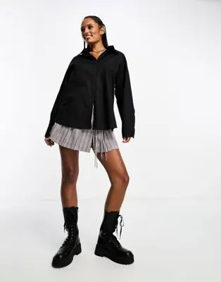 Coton:On - Chemise coupe masculine ajustée en popeline - Noir | ASOS