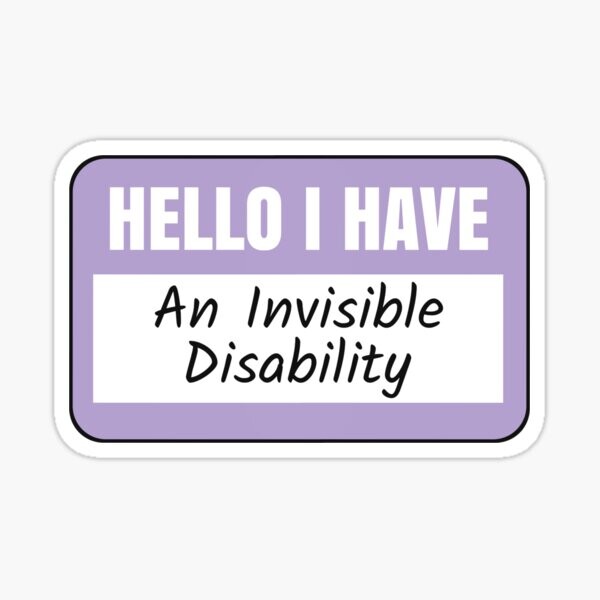 Bonjour j'ai un handicap invisible | Sticker