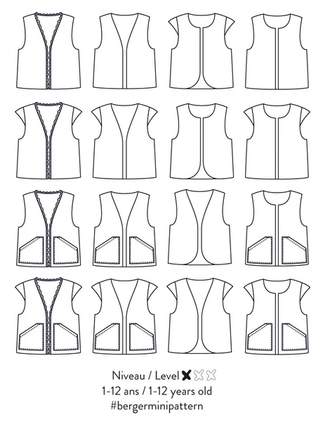 Patron Enfant Atelier Scämmit Gilet - Berger Mini