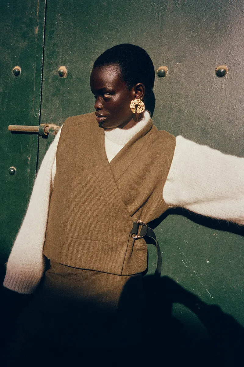 Veste sans manches en laine Ghita