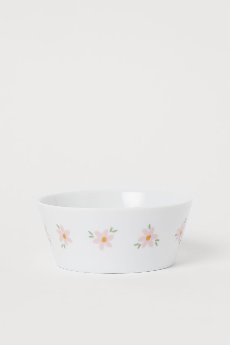 Bol fleuri en porcelaine