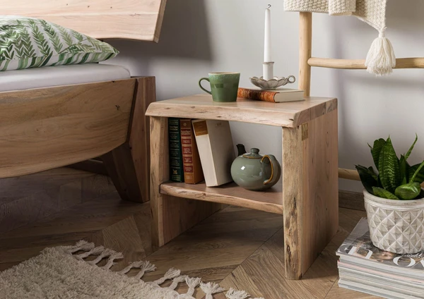 Table de nuit bois brut ou vieilli