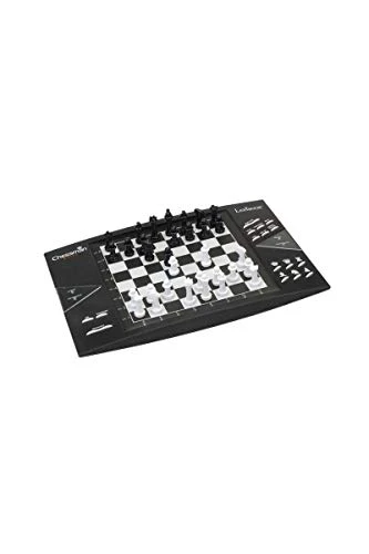 Lexibook ChessMan® Elite Echiquier Electronique Interactif, 64 niveaux de difficulté, diodes lumineuses, à piles ou adaptateur 9V, noir/blanc, CG13002,2joueurs
