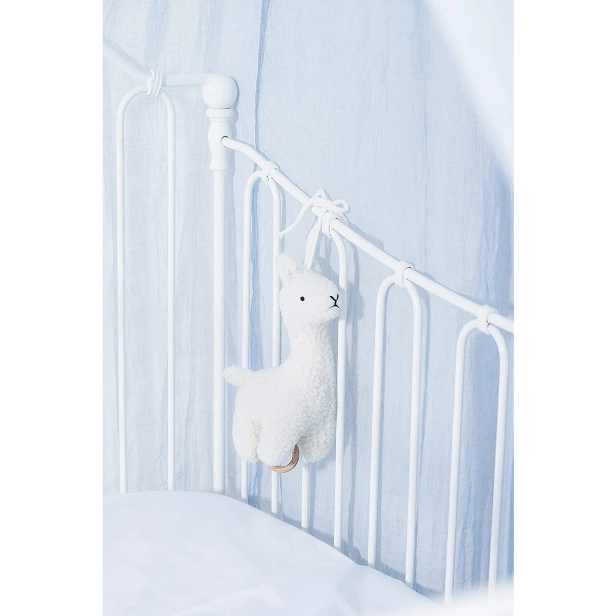 Peluche musicale lama blanc