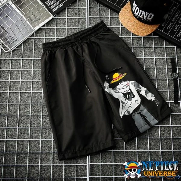 Straw Hat Luffy Black Shorts Fashion Streetwear | One Piece Universe