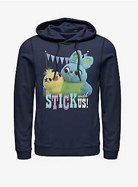 Disney Pixar Toy Story 4 Stick With Us Navy Blue Hoodie (XL)