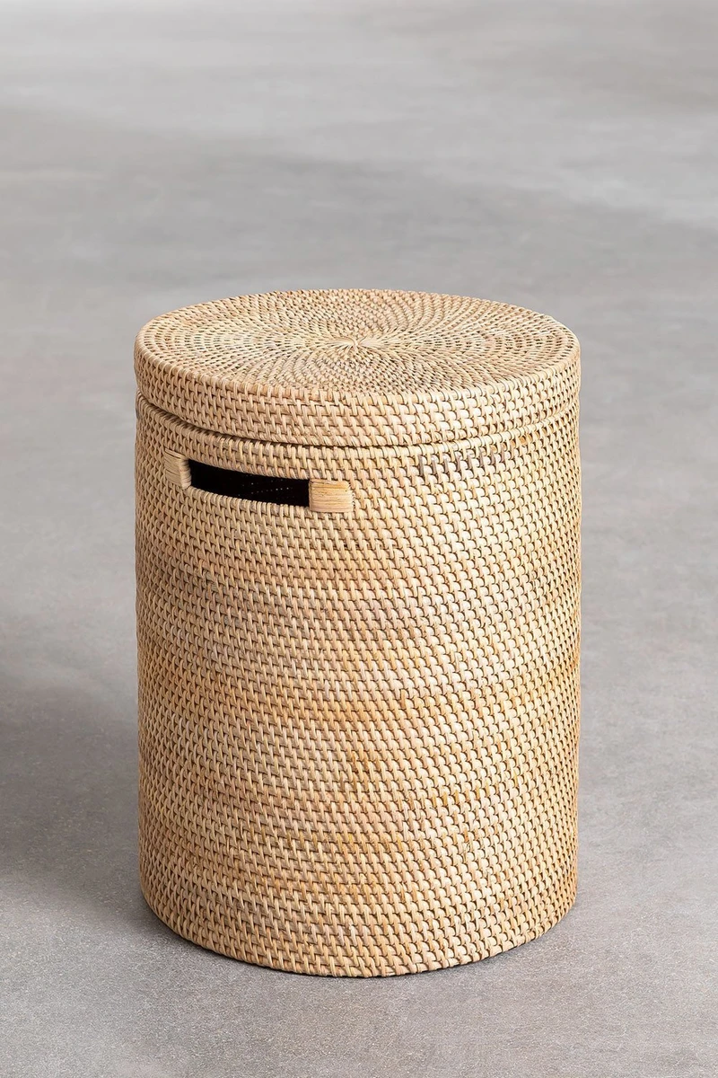 Panier à linge rond Ø30 cm en rotin Guacui