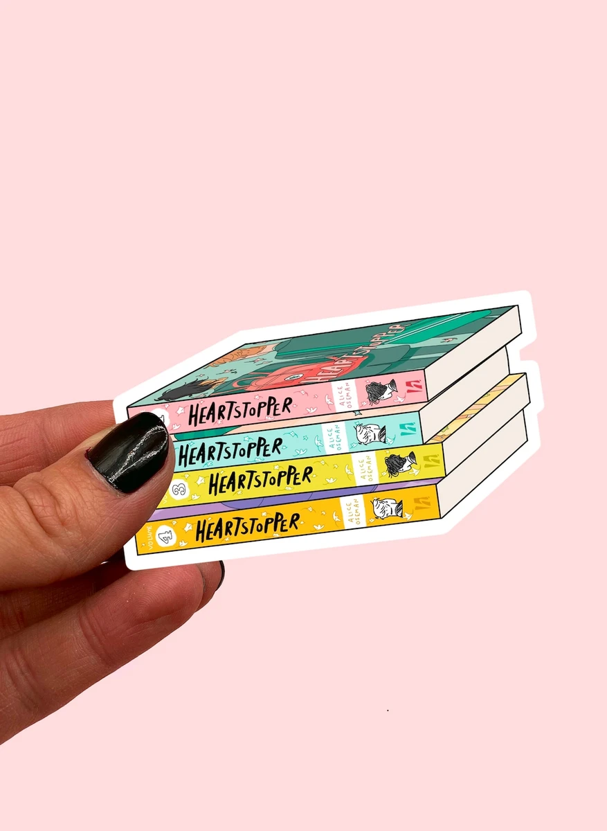 Heartstopper book stack sticker | Nick and Charlie sticker | Book stack sticker | Book stack sticker
