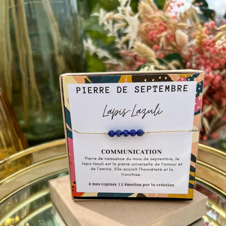 Bracelet pierre de naissance - septembre