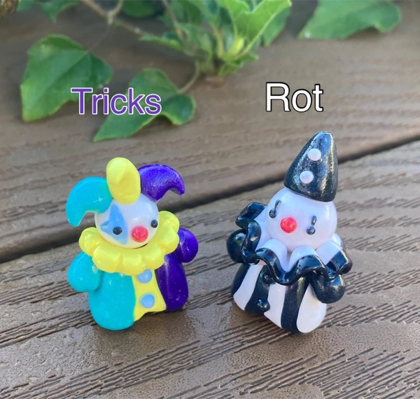 Mini figurine de clown faite main