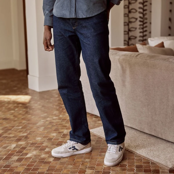 Jean denim brut coupe straight