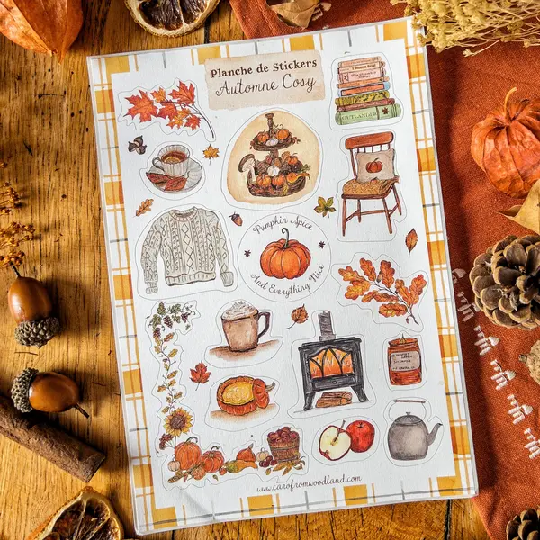 Planche Stickers A5 - AUTOMNE