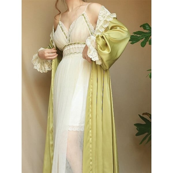 Robe légère details vert