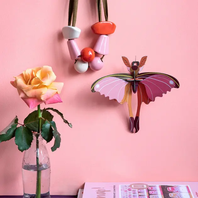 Décoration Murale Papillon Comète Rose - Studio Roof