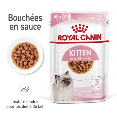 Royal Canin Kitten en sauce pour chaton 