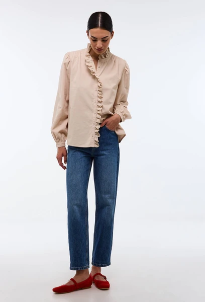 Blouse manches longues en velours en coton BIO GOTS