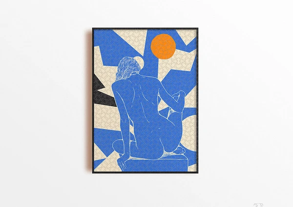 Puzzle Piece & Love 1000 pièces - Peau bleue