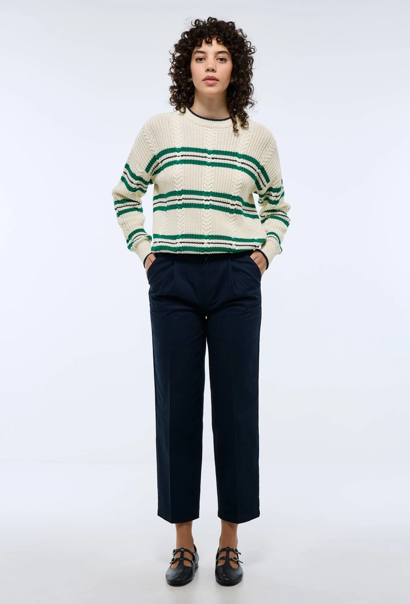 Pantalon droit en coton