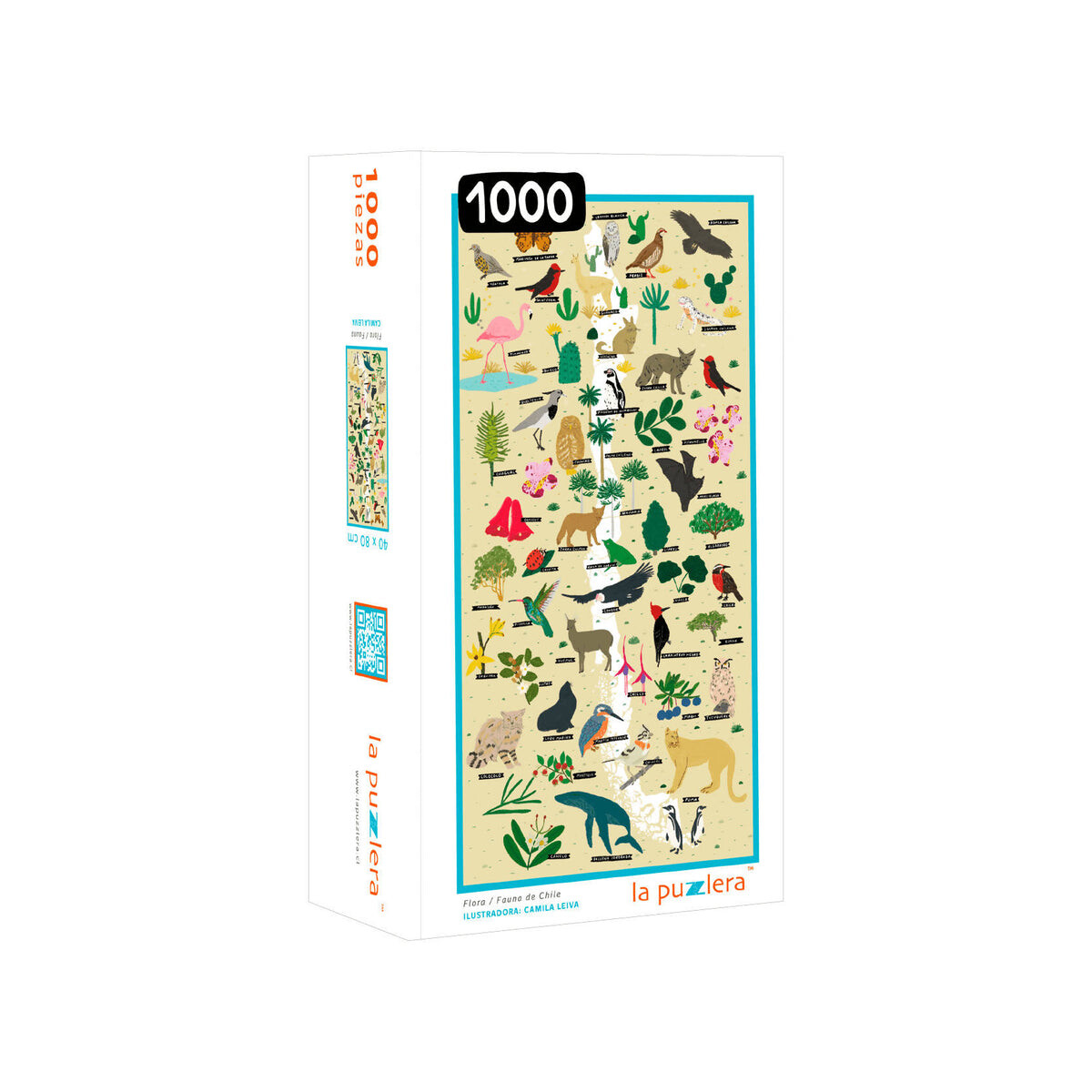 Puzzle Mapa de Chile Flora y Fauna 1000 Piezas