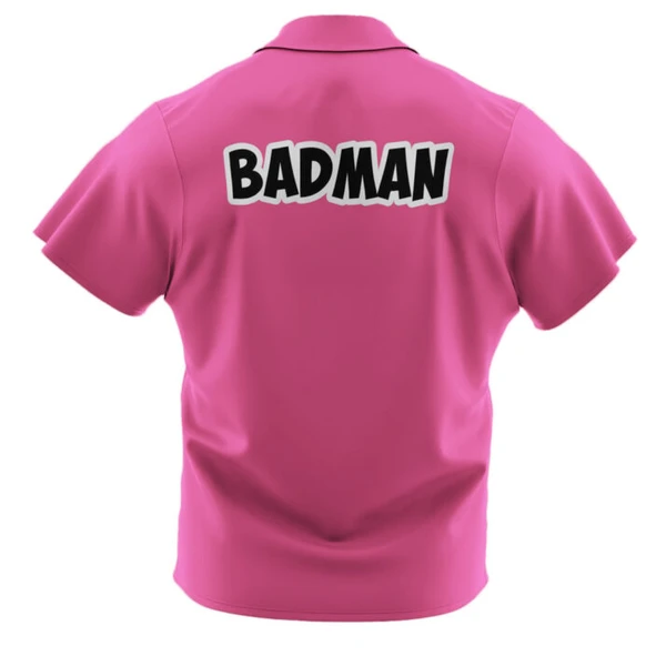 Dragon Ball Z Vegeta Badman Shirt PINK Button Up New | Tropi Hawaiian Shirts Store